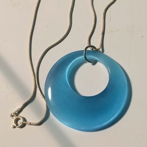 Blue Mod necklace & earrings